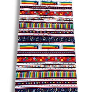 VIP Cranston Rainbow Quilt ABC Border Print Stripe Heart Cotton Nursery 44 Craft